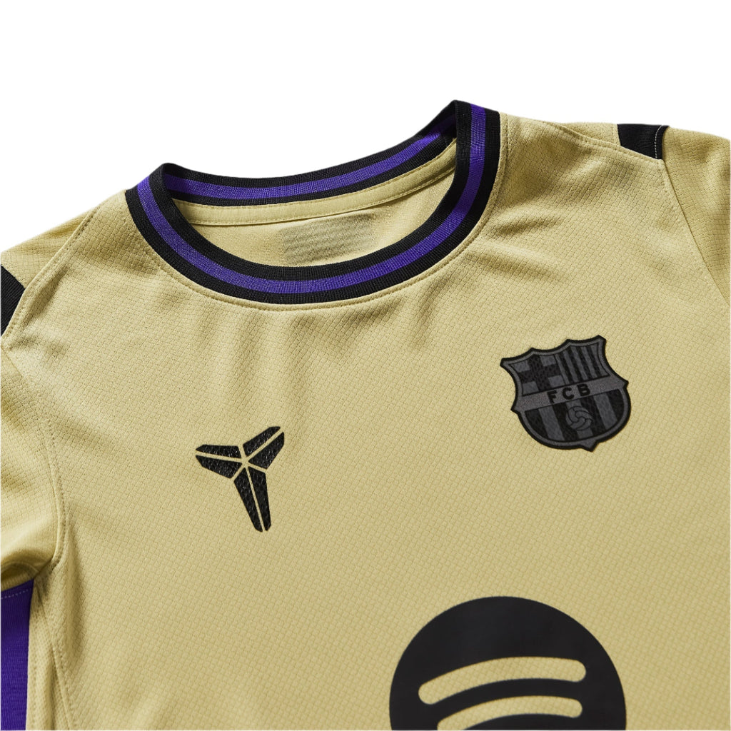Nike Youth Lamine Yamal FC Barcelona Away Jersey 25/26 (Team Gold/Persian Violet/Black)