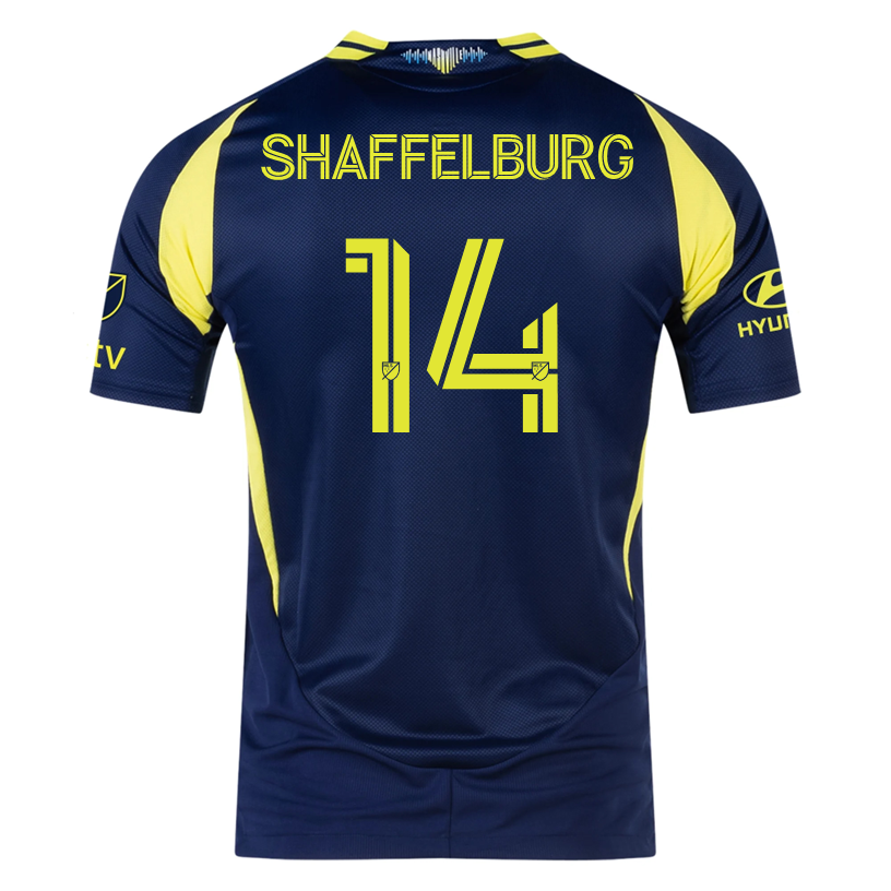 adidas Nashville Authentic Jacob Shaffelburg Away Jersey w/ MLS + Apple TV 25/26 (Tena Blue)