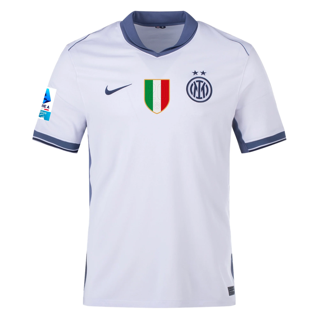 Nike Inter Milan Tomás Palacios Away Jersey w/ Serie A + Scudetto Patch 24/25 (Summit White/Iris Whisper)