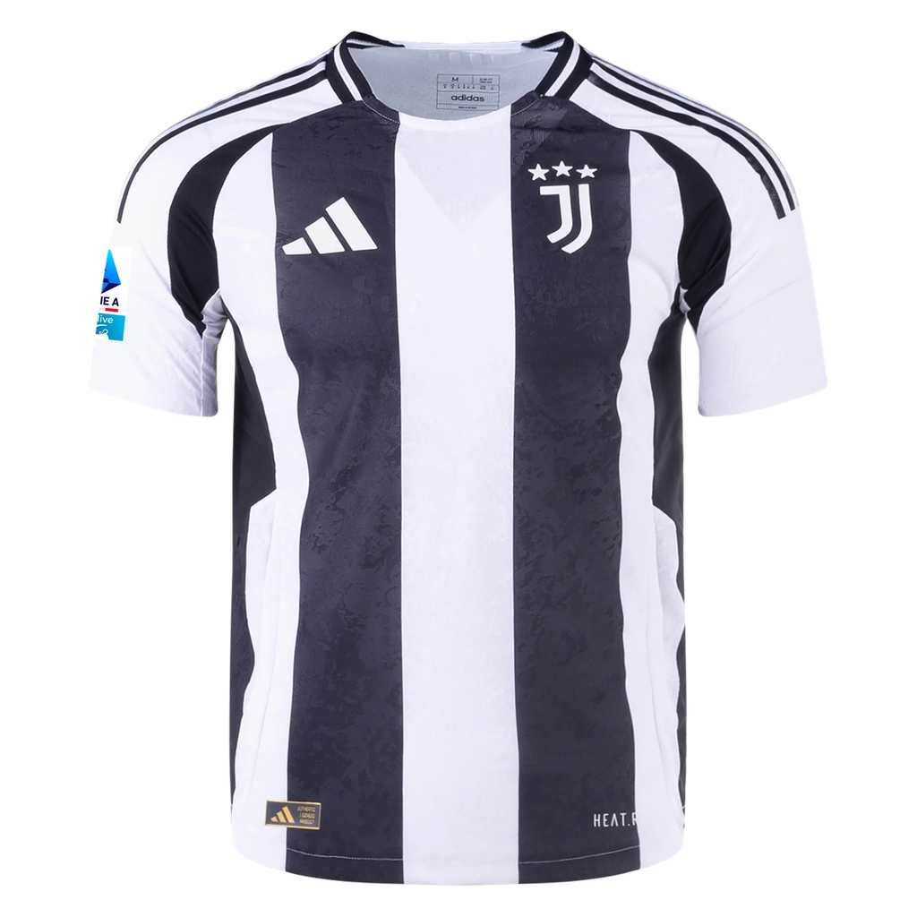 adidas Juventus Authentic Home Jersey w/ Serie A Patch 24/25 (White/Black)