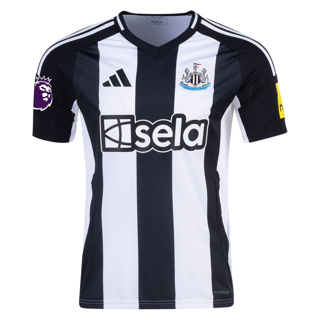adidas Newcastle United Bruno Guimarães Home Jersey w/ EPL Patch 24/25 (Black/White)