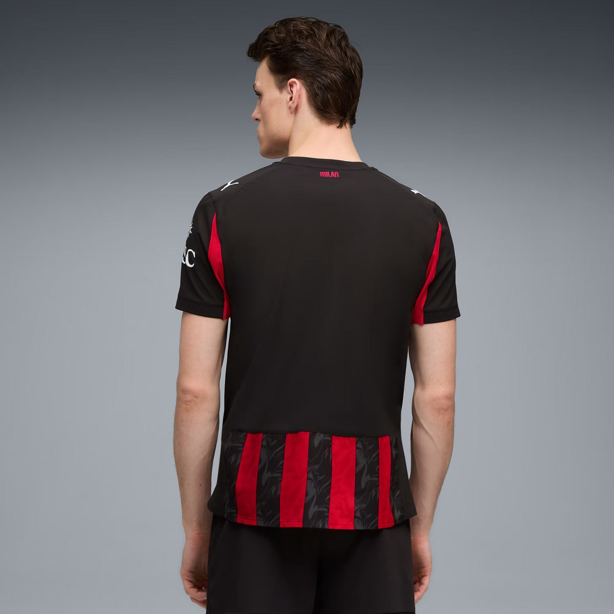 Puma Luka Modric Men's AC Milan Authentic Home Jersey 25/26 w/ Seria A Patch (Red/Black)