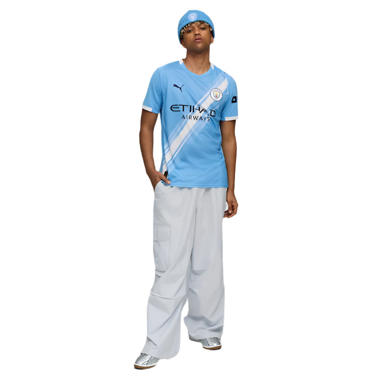 Puma Nico O'reilly Manchester City Home Jersey 25/26 w/ EPL + Sponsor Patch (Team Light Blue/Puma White)