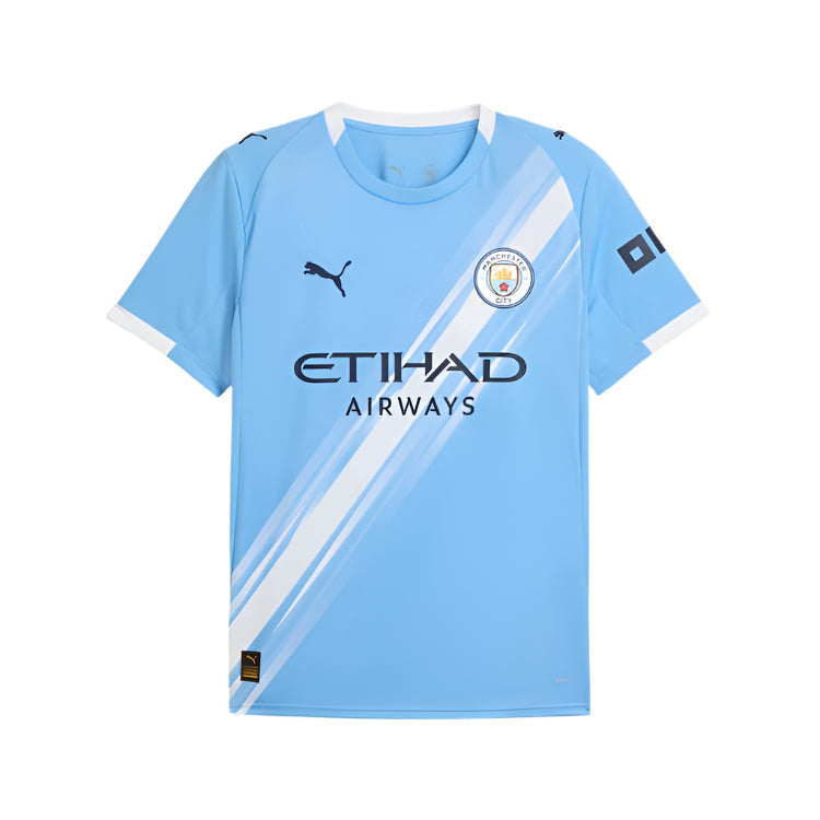 Puma Jack Grealish Manchester City Home Jersey 25/26 w/ EPL + Sponsor Patch (Team Light Blue/Puma White)
