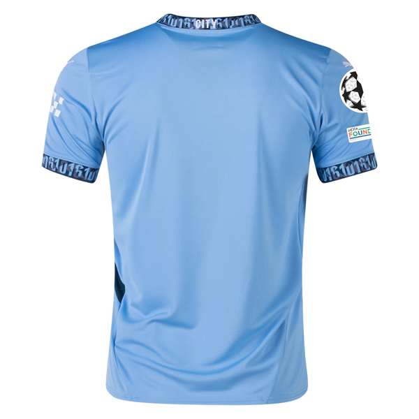 Puma Manchester City Home Jersey w/ Champions League + Club World Cup Patch 24/25 (Team Light Blue/Marine Blue)