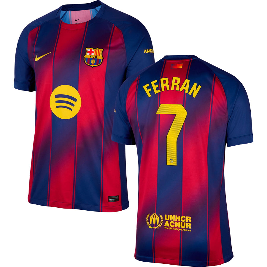 Barcelona FC Home #7 FERRAN Jersey 2025/26 Adults