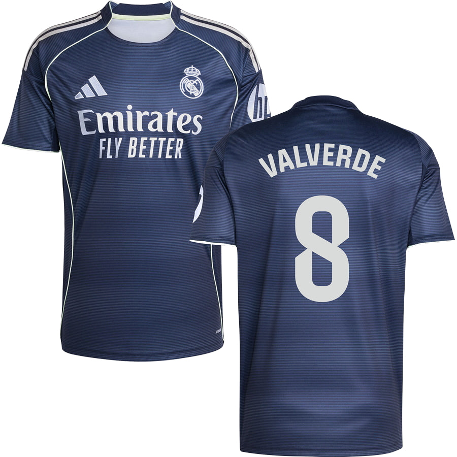Real Madrid CF Away #8 VALVERDE Jersey 2025/26 Adults