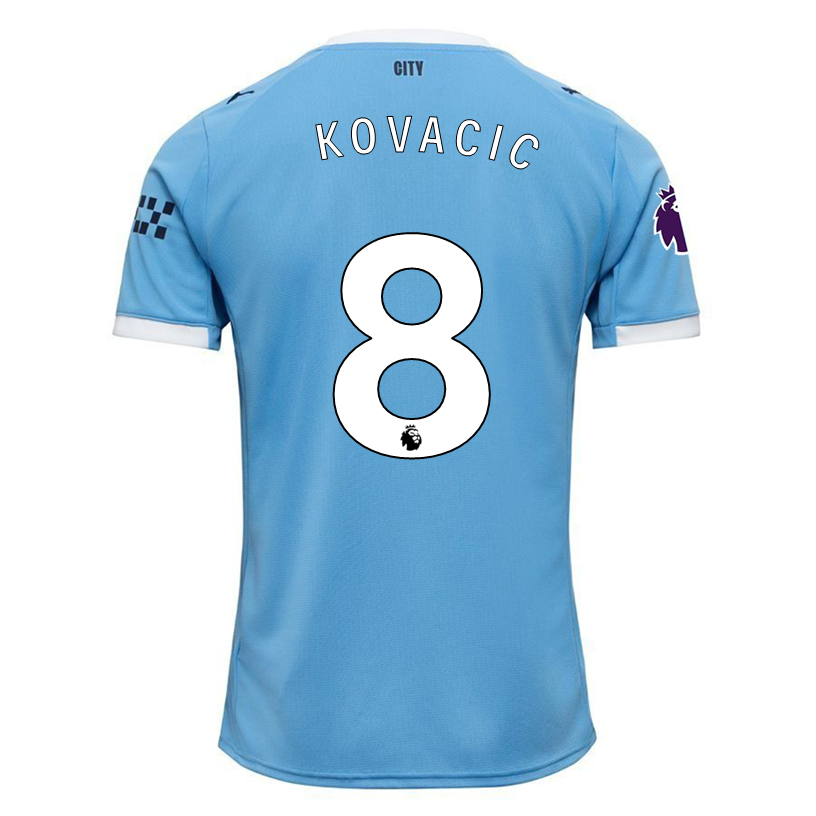 Puma Mateo Kovacic Manchester City Home Jersey 25/26 w/ EPL + Sponsor Patch (Team Light Blue/Puma White)