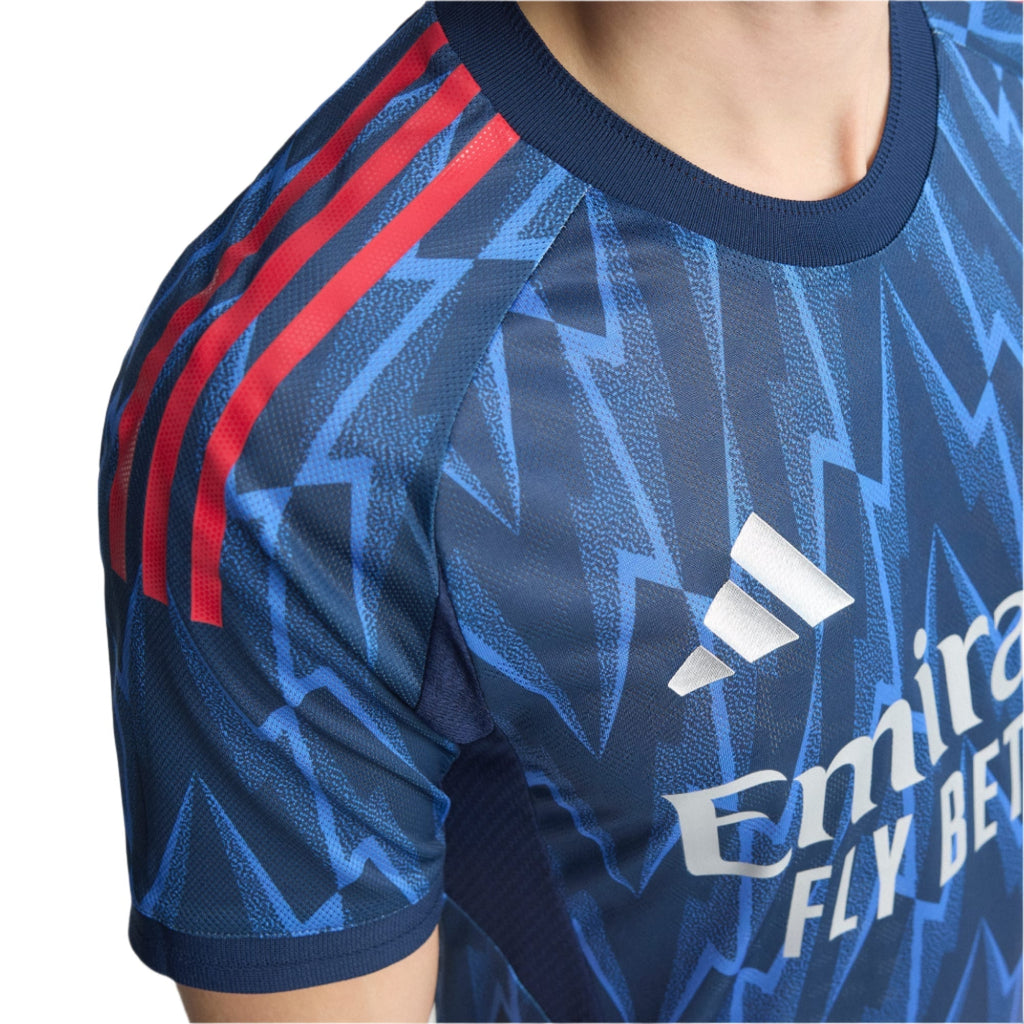 adidas Arsenal Authentic Declan Rice Away Jersey w/ EPL + No Room For Racism 25/26 (Indigo/Silver)