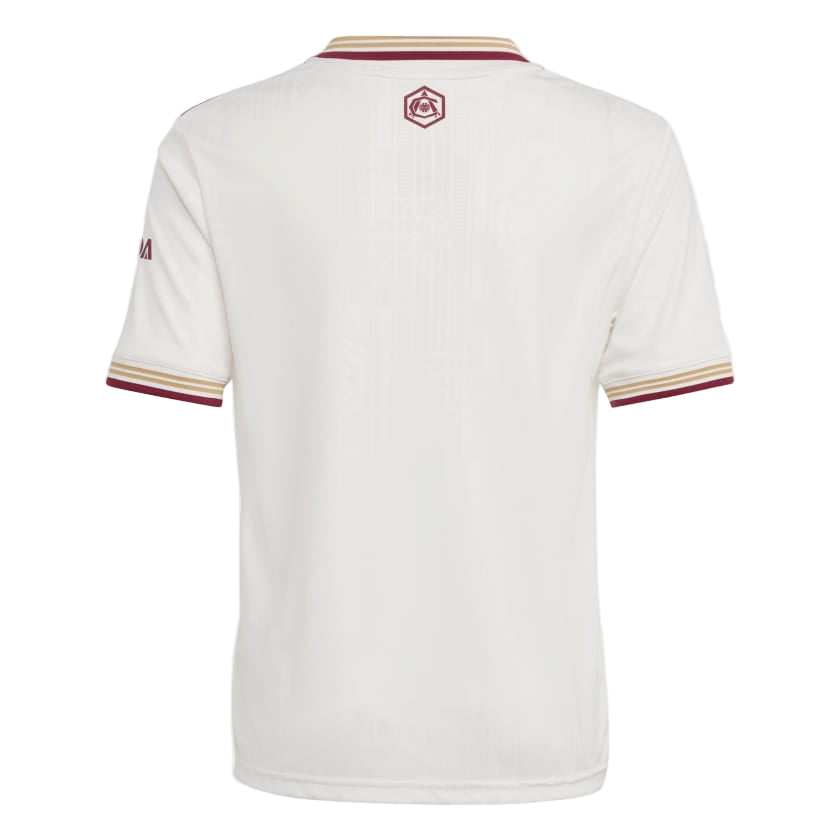 adidas Youth Arsenal Third Jersey 25/26 (White/Burgundy)