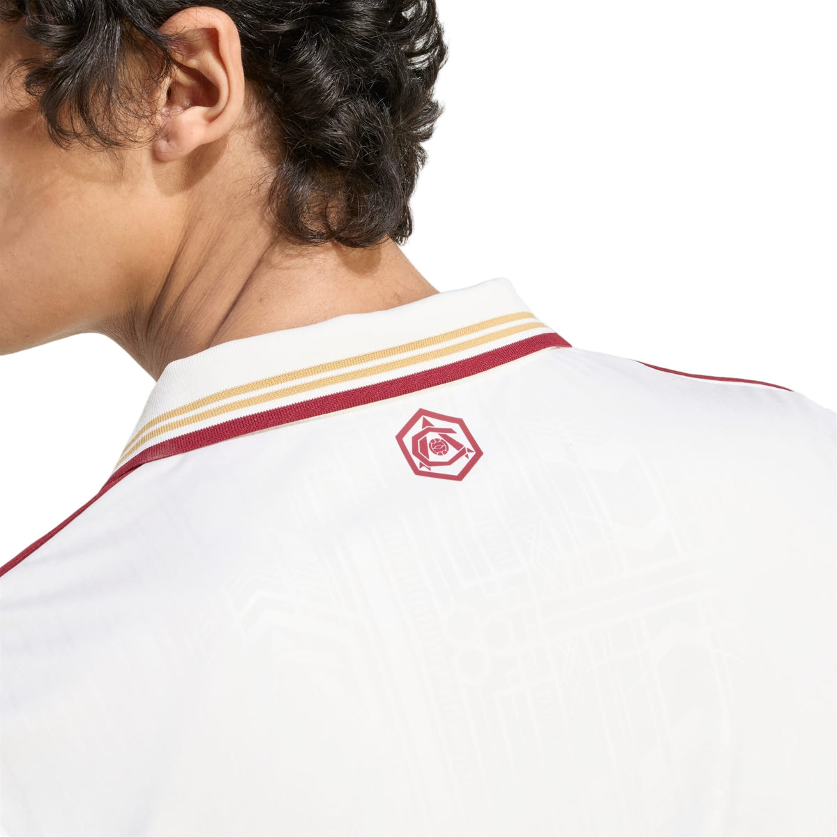 adidas Gyokeres Men's Arsenal FC Third Jersey 25/26 w/ NRFR + EPL Patches (White/Burgundy)