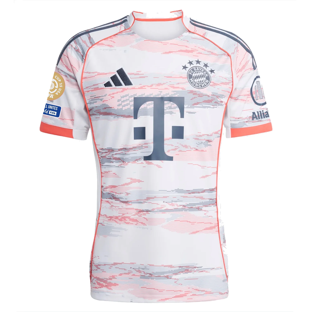 adidas Bayern Munich Away Jersey w/ Club World Cup Patches 25/26 (White/Red)