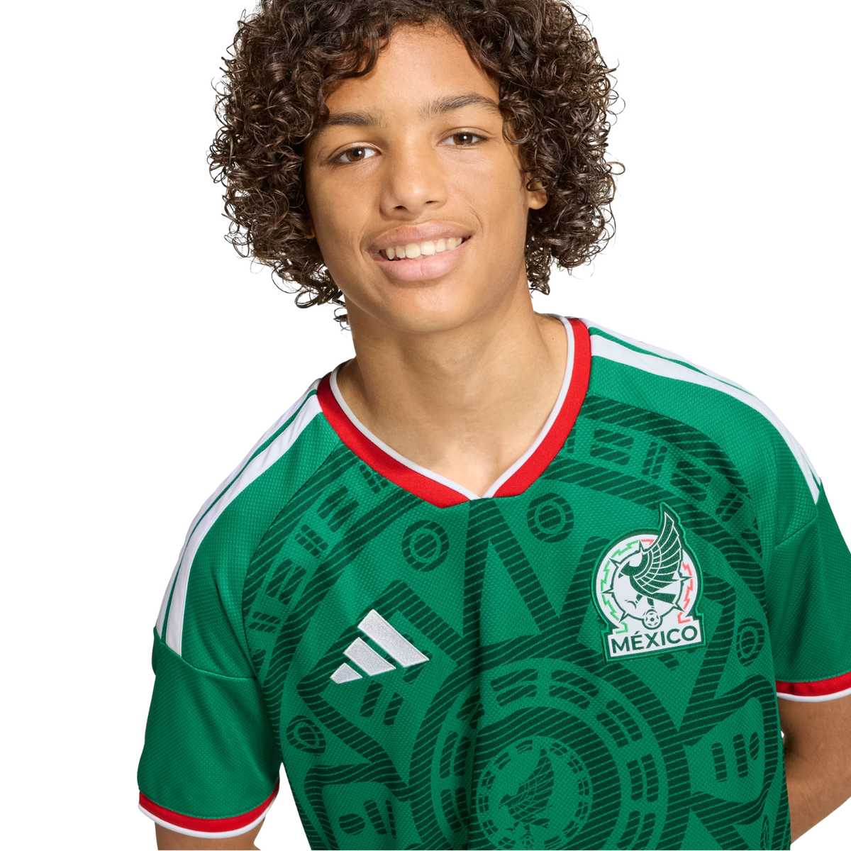 adidas Youth C. Huerta Mexico 2026 Home World Cup Jersey (Bold Green)