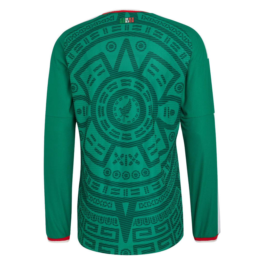 adidas Men's Mexico Long-Sleeve Authentic Home Jersey 2026 (Bold Green)