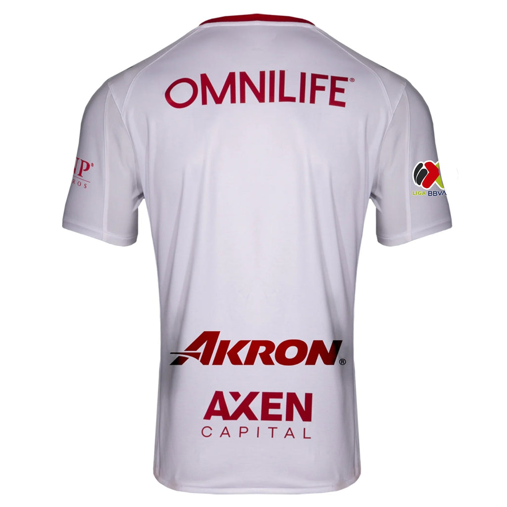 Puma Men's Chivas De Guadalajara Away Jersey 25/26 w/ BBVA MX Patch (Puma White/Red/Green)