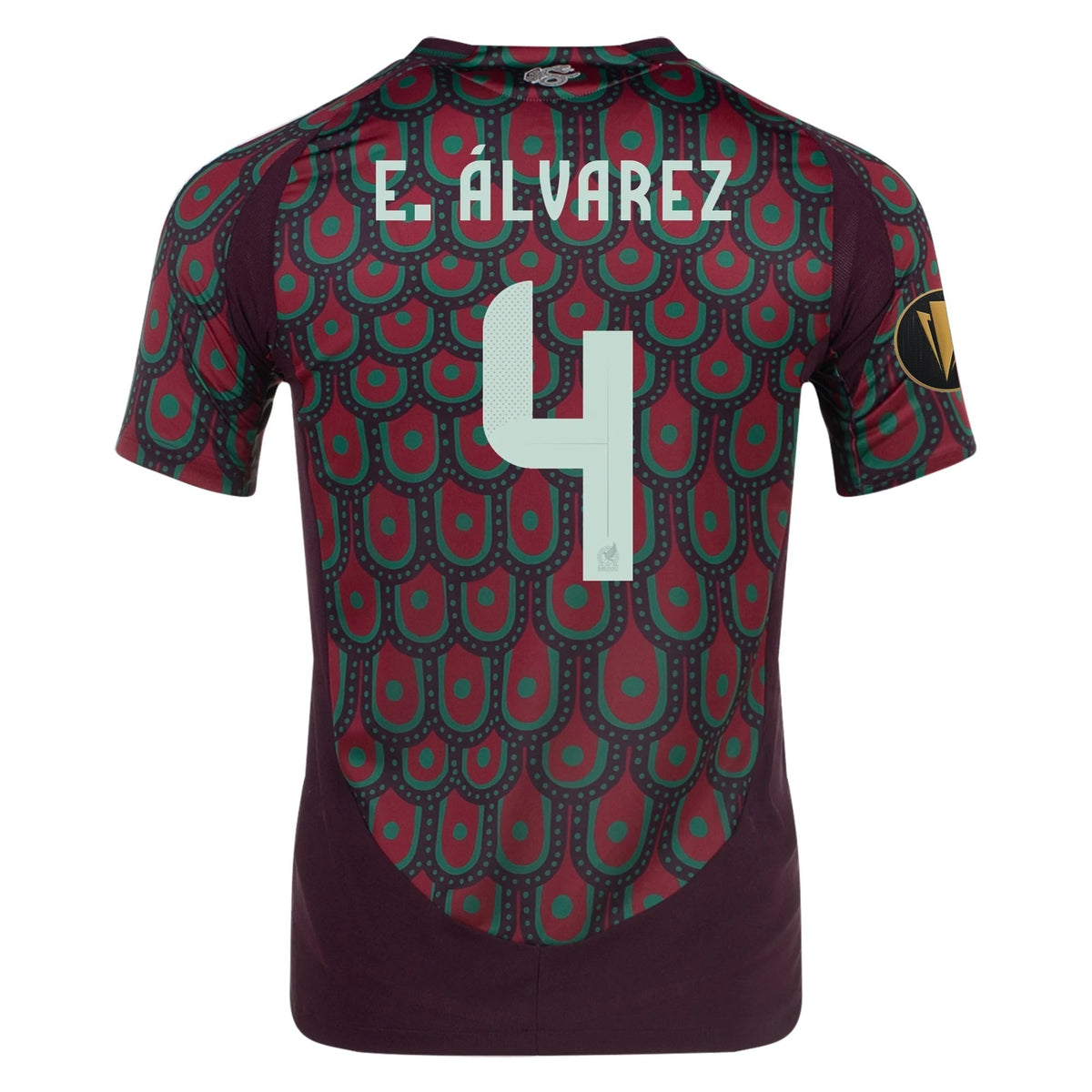 adidas Mexico Authentic Edson Álvarez Home Jersey 24/25 w/ Gold Cup 2025 Patchse (Multicolor)
