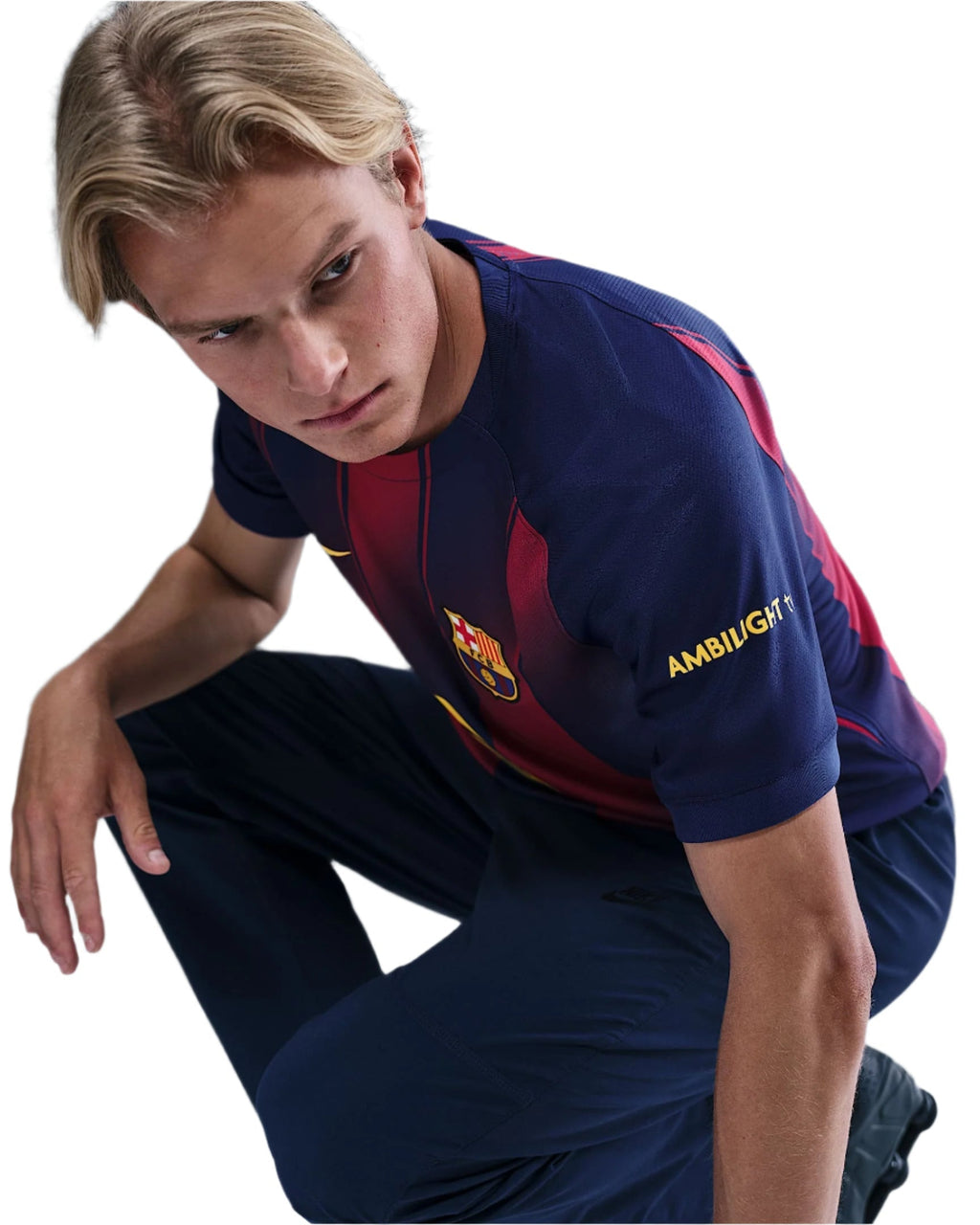Nike Fermin FC Barcelona Home Jersey 25/26 w/ Champions League Patches (Deep Royal Blue/Midwest Gold)
