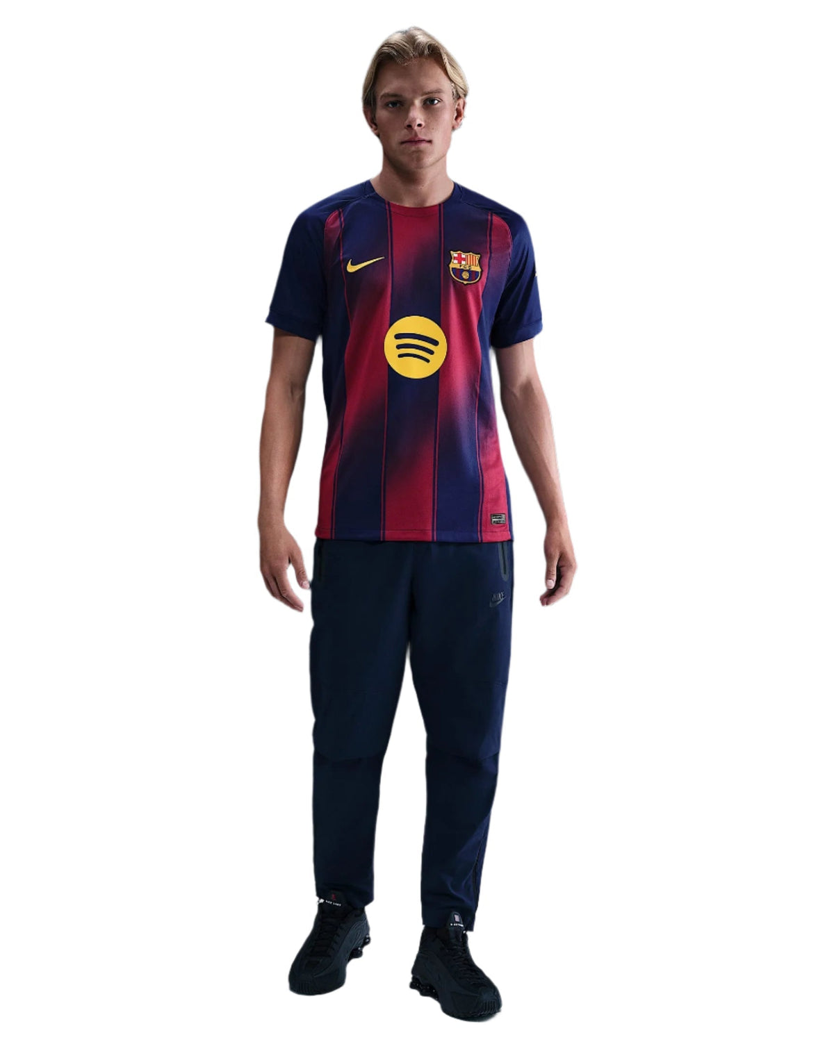 Nike Christensen FC Barcelona Home Jersey 25/26 w/ Champions League Patches (Deep Royal Blue/Midwest Gold)