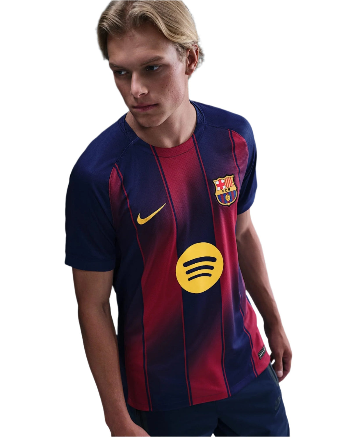 Nike Eric Garcia FC Barcelona Home Jersey 25/26 w/ Champions League Patches (Deep Royal Blue/Midwest Gold)