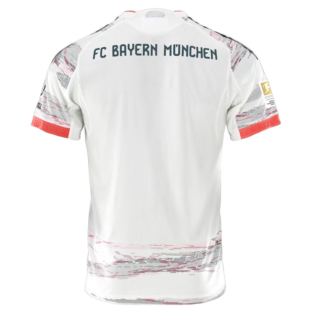 adidas Buchmann Authentic Away Jersey 25/26 w/ Sponsor + Meister Bundesliga Patch (White/Red)