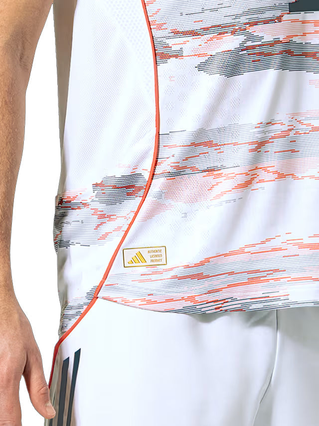 adidas Gnabry Authentic Away Jersey 25/26 w/ Sponsor + Meister Bundesliga Patch (White/Red)