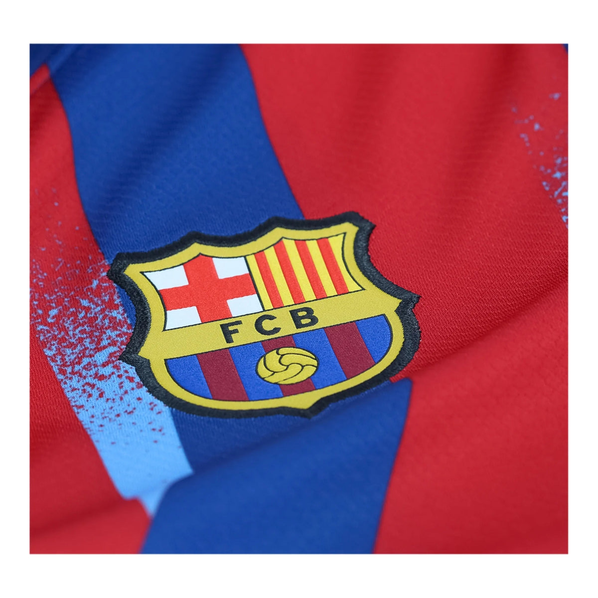Nike Youth Christensen FC Barcelona 4th Soccer Jersey 25/26 (Gym Blue/Salsa Red)