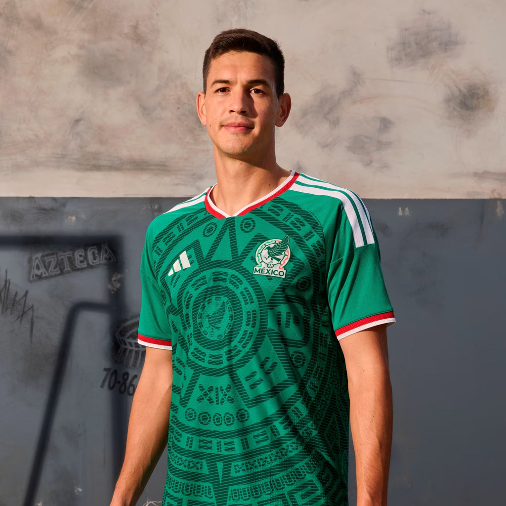 adidas Men's Chicharito Mexico Authentic Home 2026 World Cup Jersey (Bold Green)