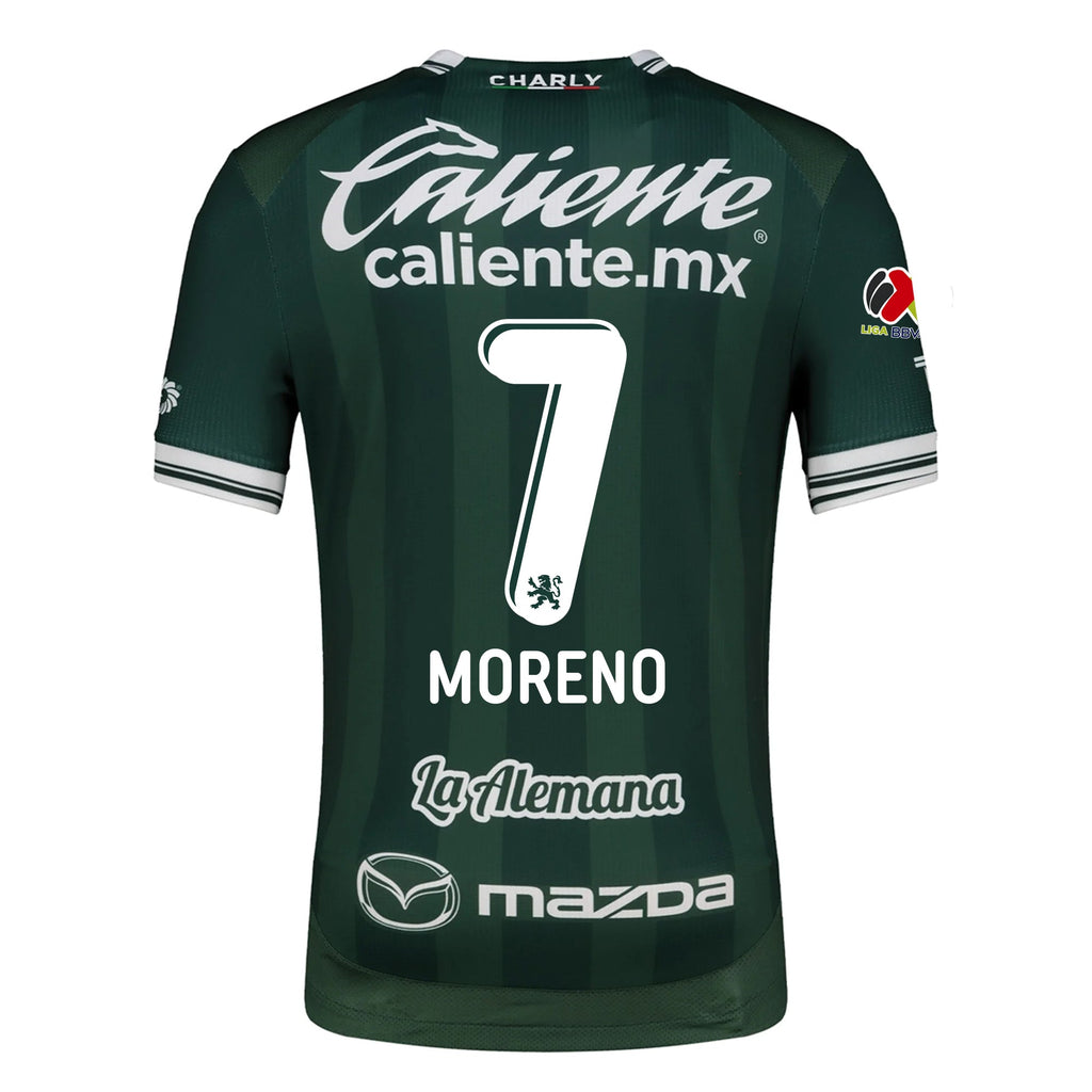 Charly Ivan Moreno Men's Leon FC Home Jersey 25/26 w/ BBVA Liga Patch (Green)