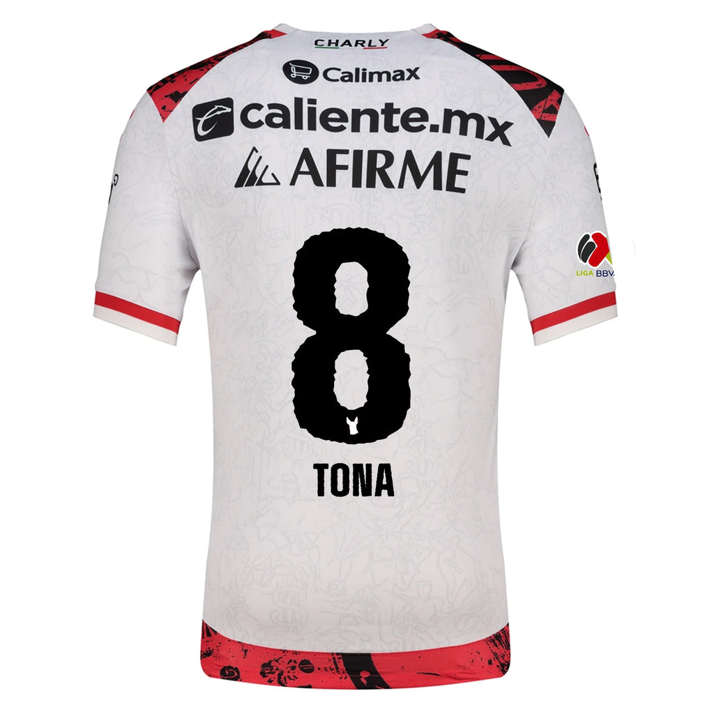 Charly Iván Tona Men's Xolos De Tijuana Away Jersey 25/26 w/ BBVA MX Patch (White)