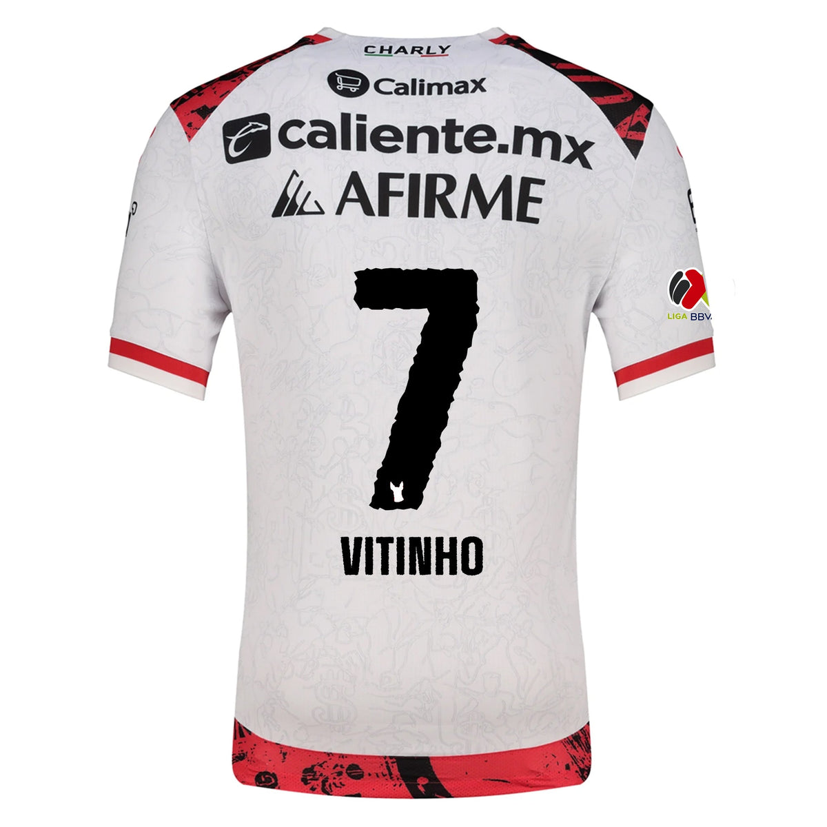 Charly Vitinho Men's Xolos De Tijuana Away Jersey 25/26 w/ BBVA MX Patch (White)