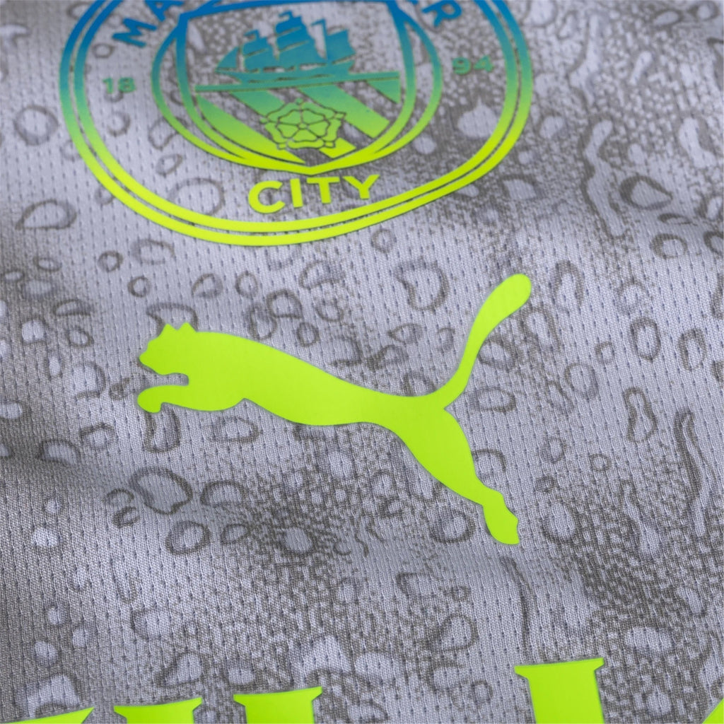 Puma Men's Manchester City Bobb Third Jersey w/ EPL + No Room For Racism Patches 25/26 (Cool Weather/Pro Green)