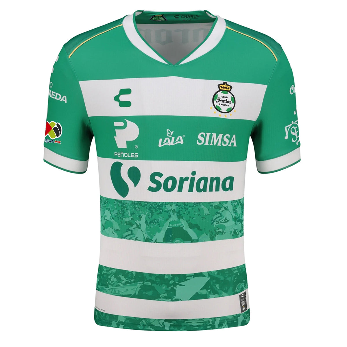Charly Kevin Balanta Men's Santos Laguna Home Jersey 25/26 w/ BBVA MX Patches (Green/White)