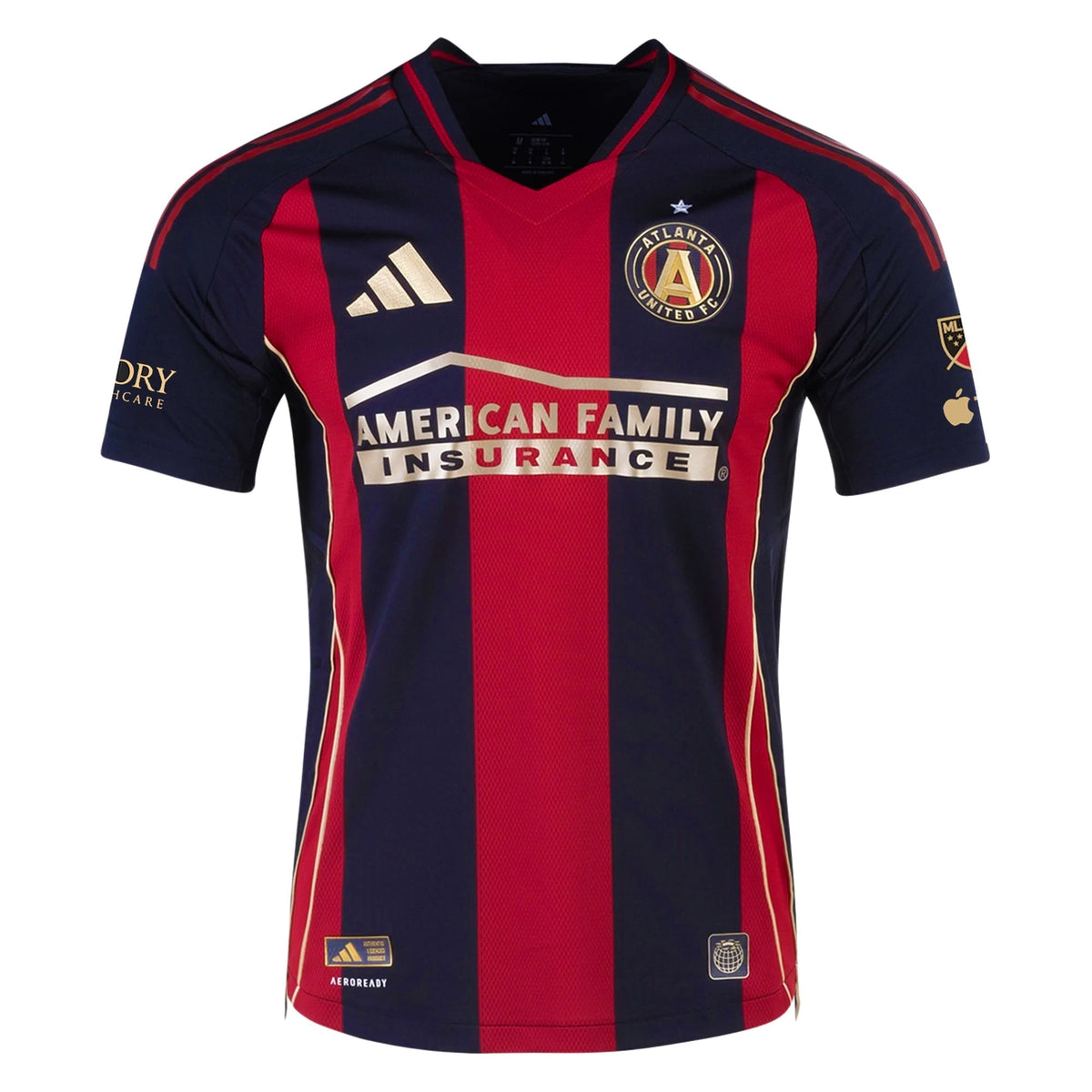 adidas Stian Gregersen Atlanta United Authentic Home Jersey w/ MLS Patches 25/26 (Red/Black)