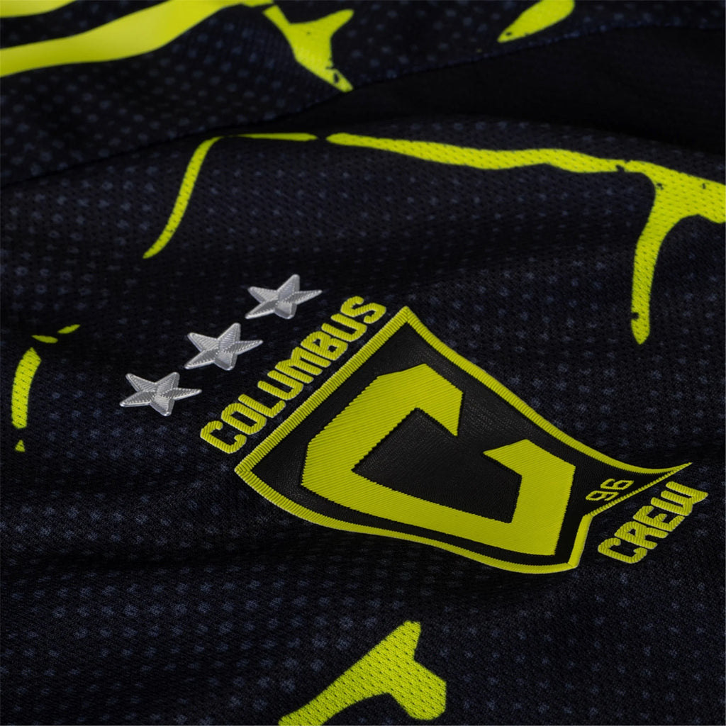 adidas Malte Amundsen Columbus Crew Authentic Away Jersey w/ MLS Patches 25/26 (Black/Yellow)