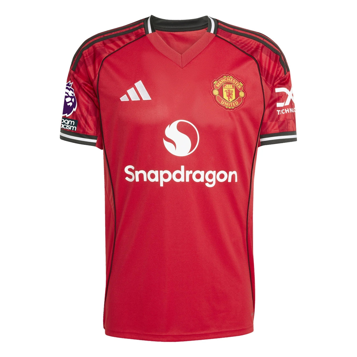 adidas Luke Shaw Men's Manchester United Home Jersey 25/26 w/ EPL + NRFR Patches (Red)