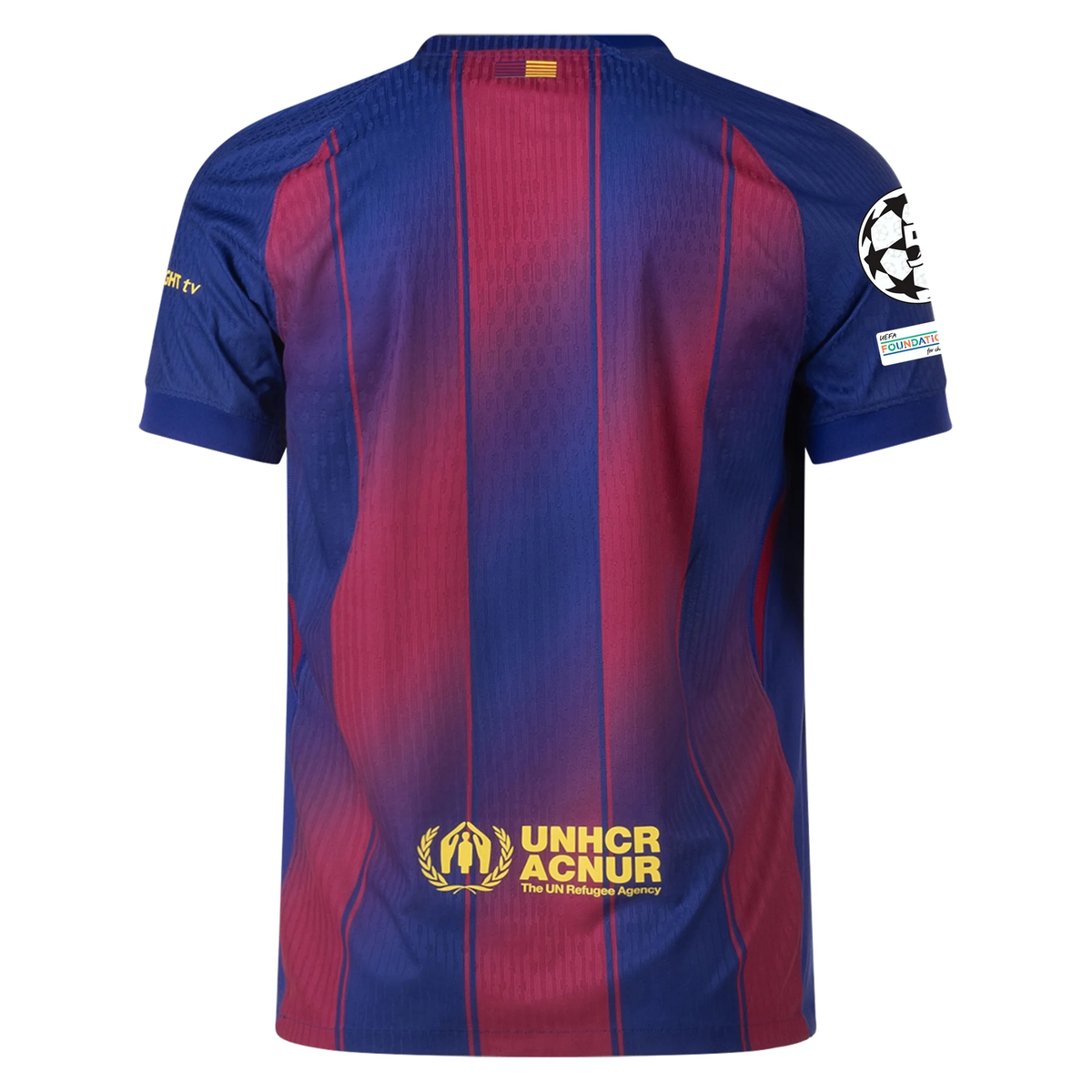 Nike Barcelona Authentic Home Jersey w/ Champions League Patches 25/26 (Deep Royal Blue/Midwest Gold)
