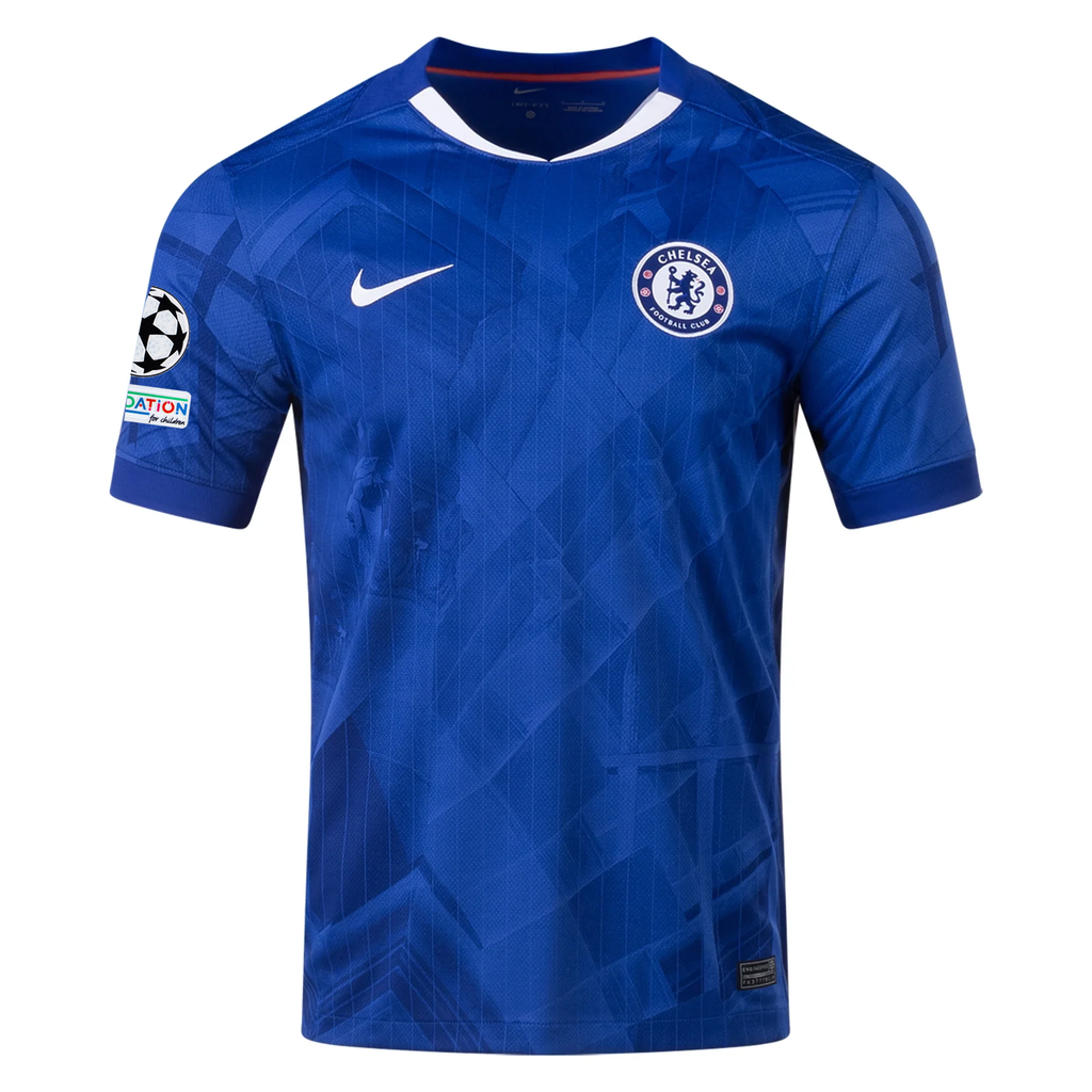Nike Chelsea Home Jersey 25/26 w/ Champions League Patches (Rush Blue/White/Speed Red)