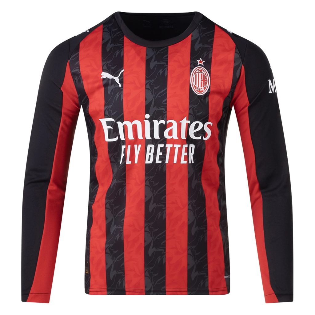 Puma AC Milan Long Sleeve Home Jersey 25/26 (Red/Black)
