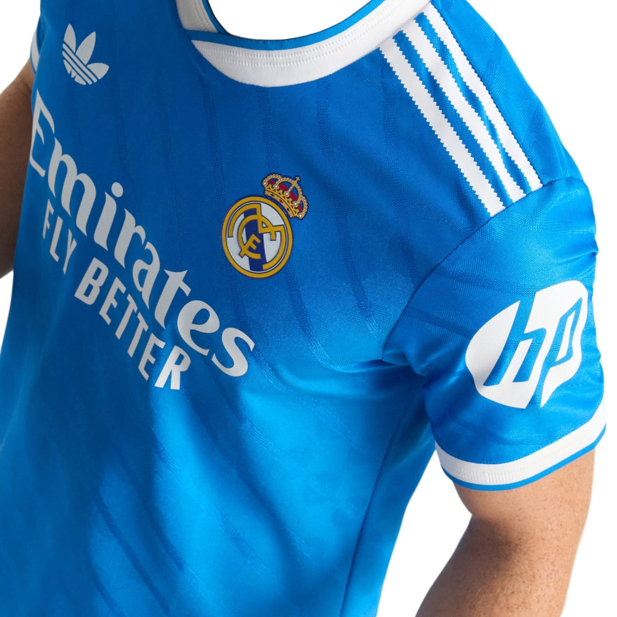 adidas Men's Rodrygo Real Madrid 25/26 Authentic Third Jersey w/ Champions League Patches (Blue)