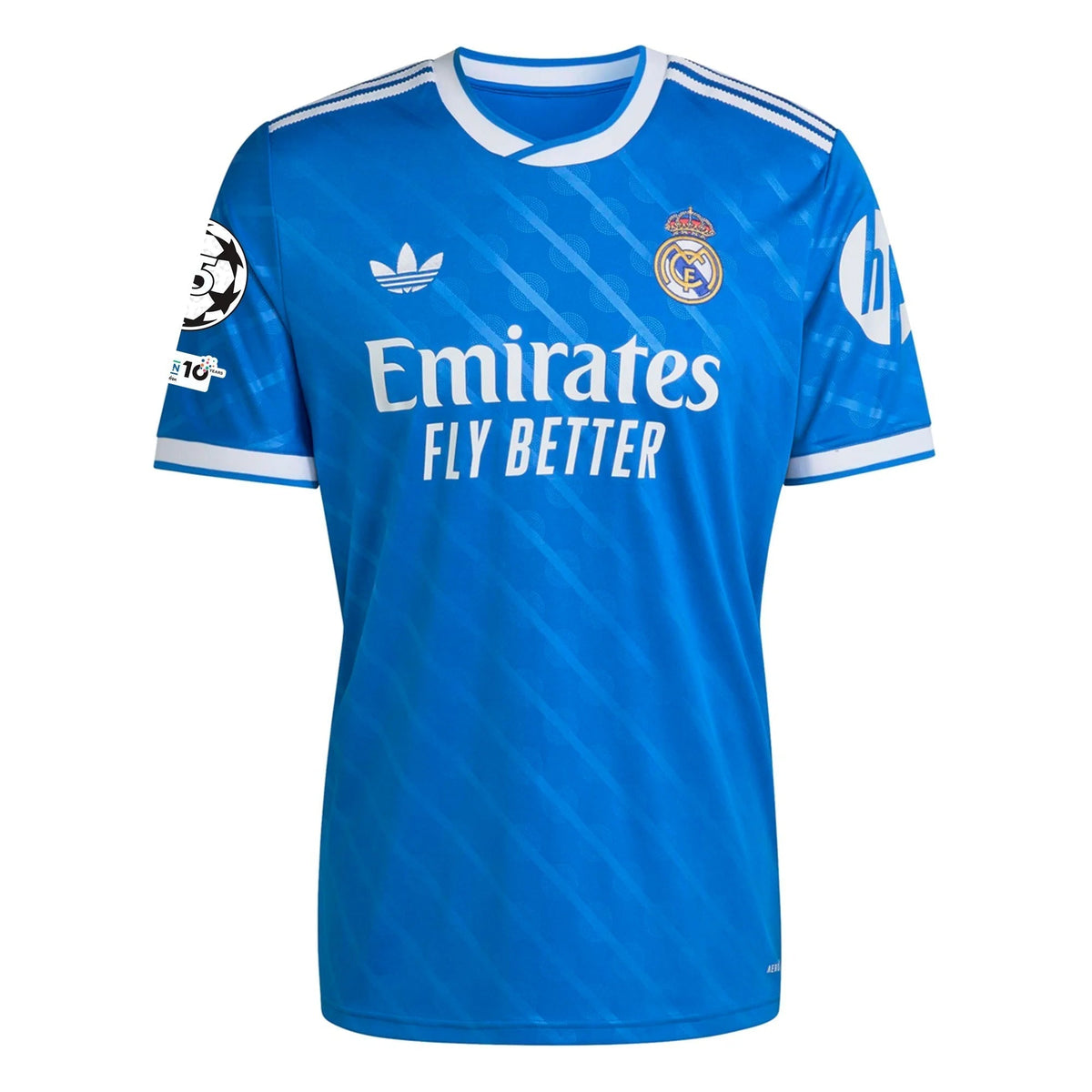adidas Mastantuono Men's Real Madrid Third Jersey 25/26 w/ Champions League Patches (Blue/White)