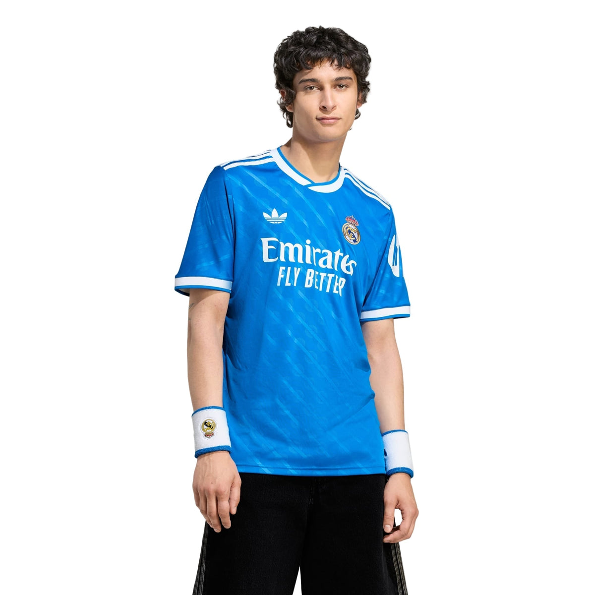 adidas Rodrygo Men's Real Madrid Third Jersey 25/26 w/ Champions League Patches (Blue/White)