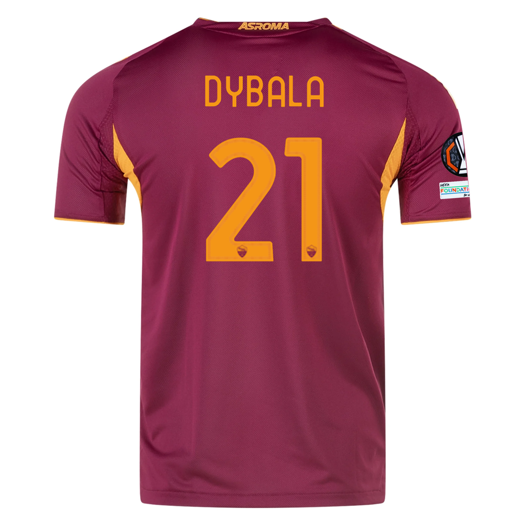 adidas Roma Authentic Paulo Dybala Home Jersey w/ Europa League Patches 25/26 (Burgundy)