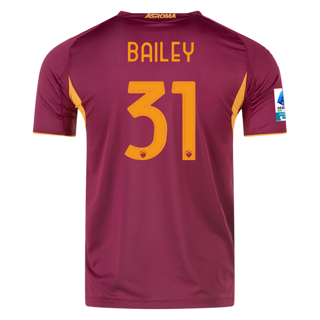 adidas Roma Authentic Leon Bailey Home Jersey w/ Serie A Patch 25/26 (Burgundy)