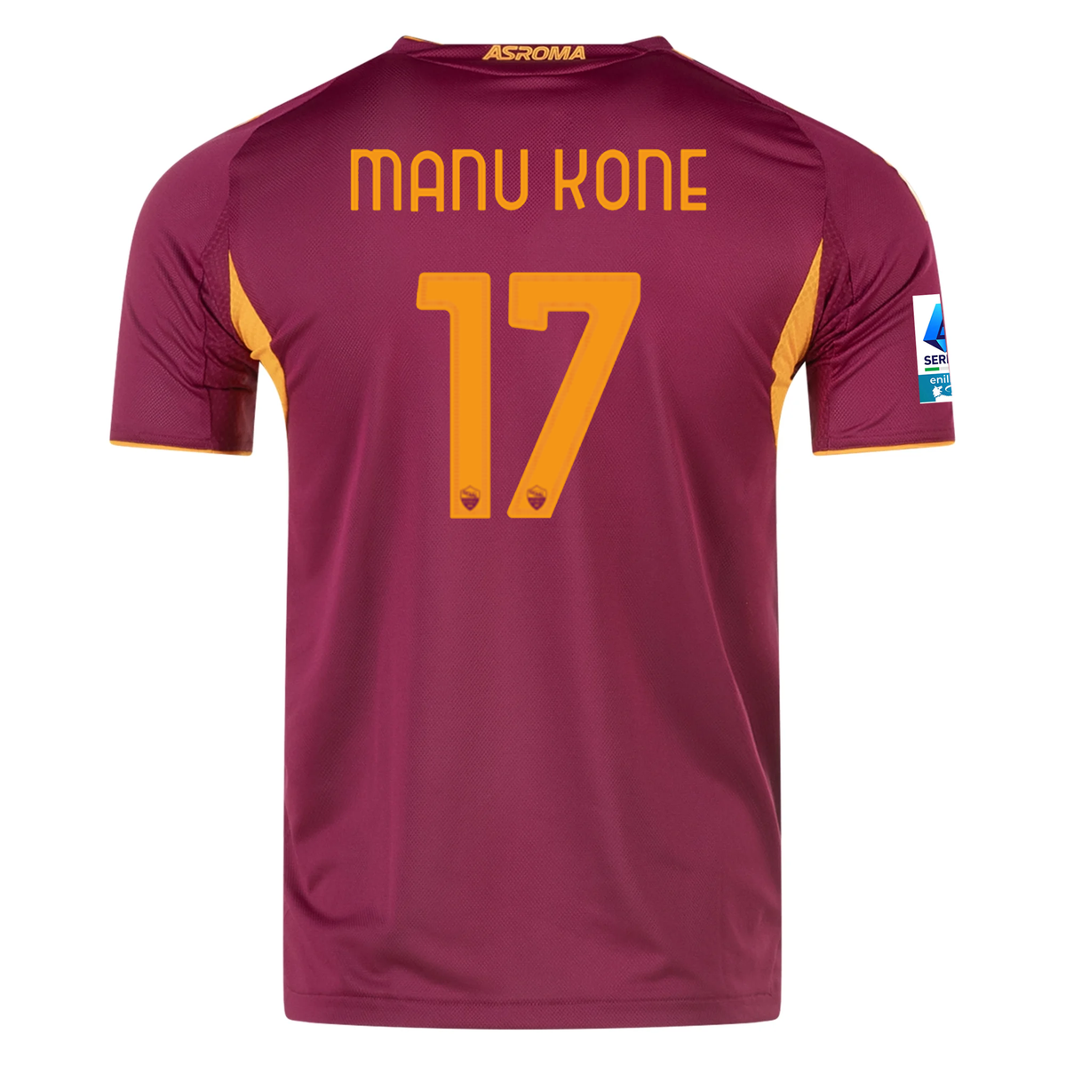 adidas Roma Authentic Manu Kone Home Jersey w/ Serie A Patch 25/26 (Burgundy)