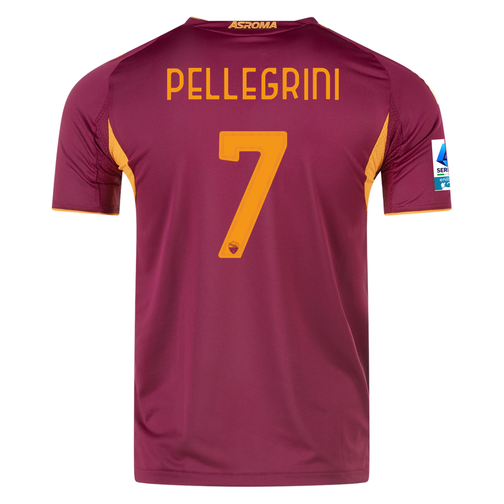 adidas Roma Authentic Lorenzo Pellegrini Home Jersey w/ Serie A Patch 25/26 (Burgundy)