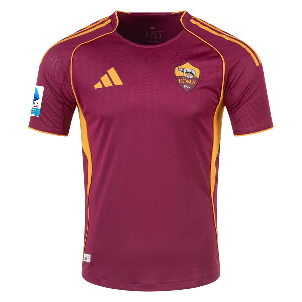 adidas Roma Authentic Leon Bailey Home Jersey w/ Serie A Patch 25/26 (Burgundy)