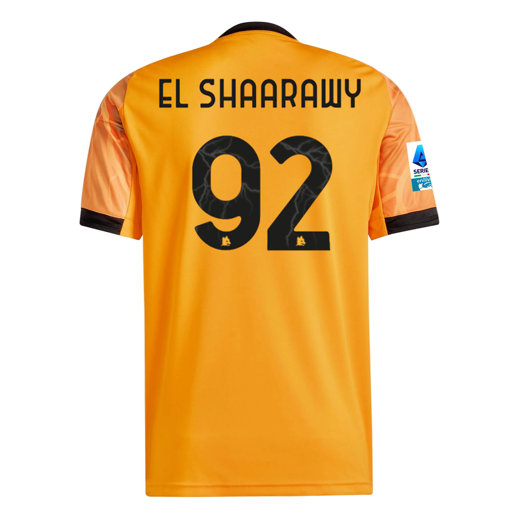 adidas Roma Stephan El Shaarawy Away Jersey w/ Serie A Patch 25/26 (Orange/Black)