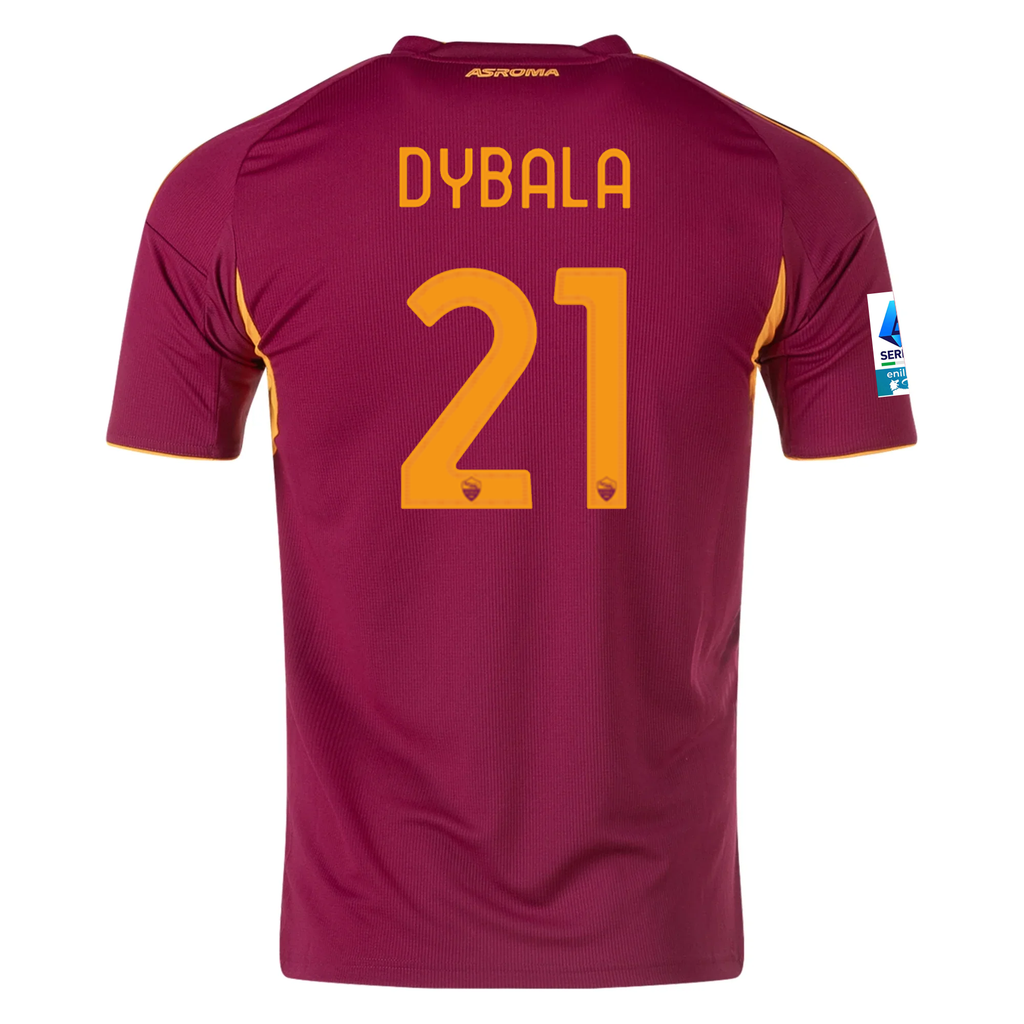 adidas Men's Roma Paulo Dybala Home Jersey w/ Serie A Patch 25/26 (Burgundy)