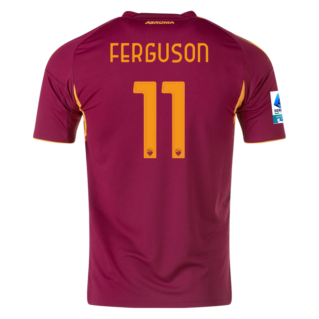 adidas Men's Roma Evan Ferguson Home Jersey w/ Serie A Patch 25/26 (Burgundy)