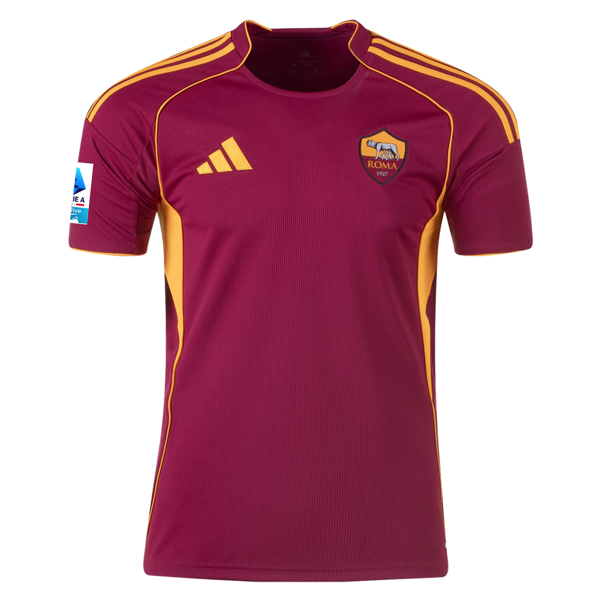 adidas Men's Roma Evan Ndicka Home Jersey w/ Serie A Patch 25/26 (Burgundy)